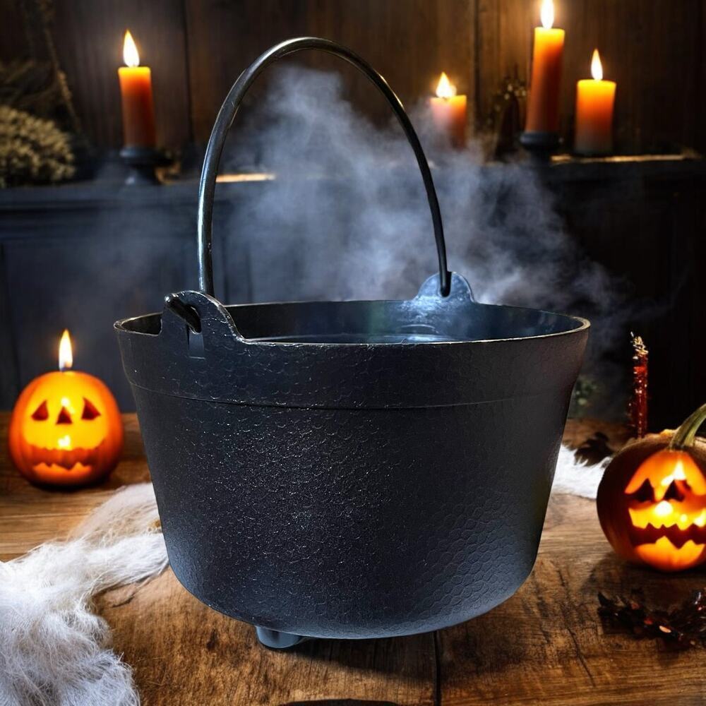 VTG Empire Blow Mold Pot Halloween Cauldron Candy Bowl Planter Trick or Treat